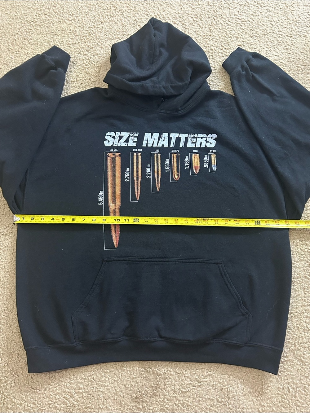 Grunt Style Men's Size XXL “Size Matters” Pullover Hoodie - Picture 8 of 9